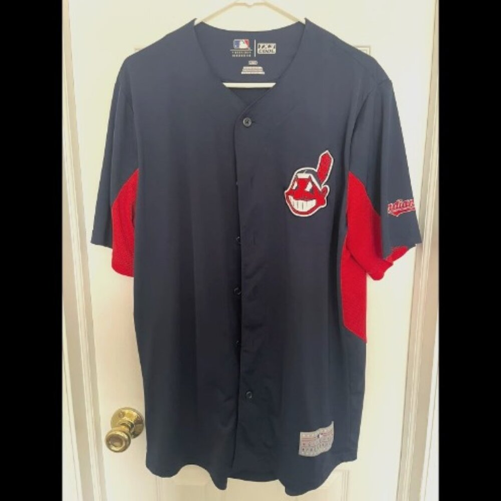 Cleveland Indians Men's Large Blank Jersey TX3 Cool